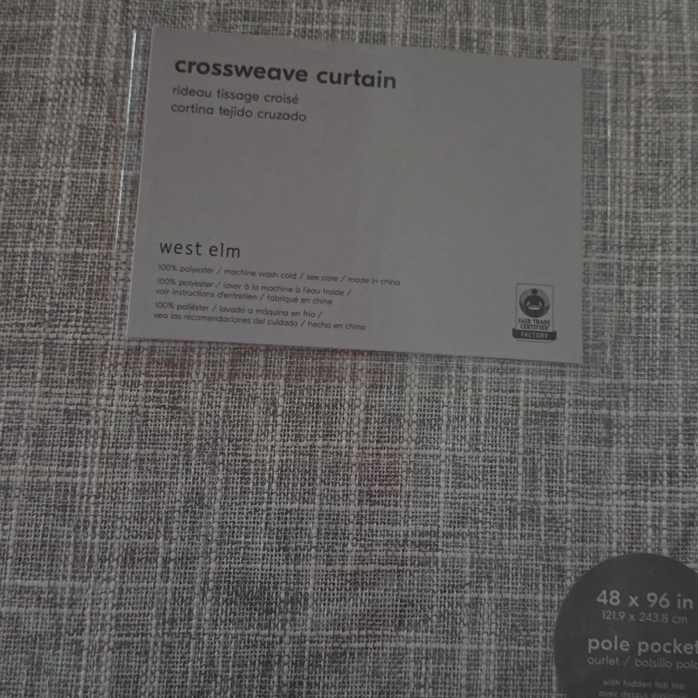❤️BUY 2 GET 1 FREE  West Elm Crossweave Curtain